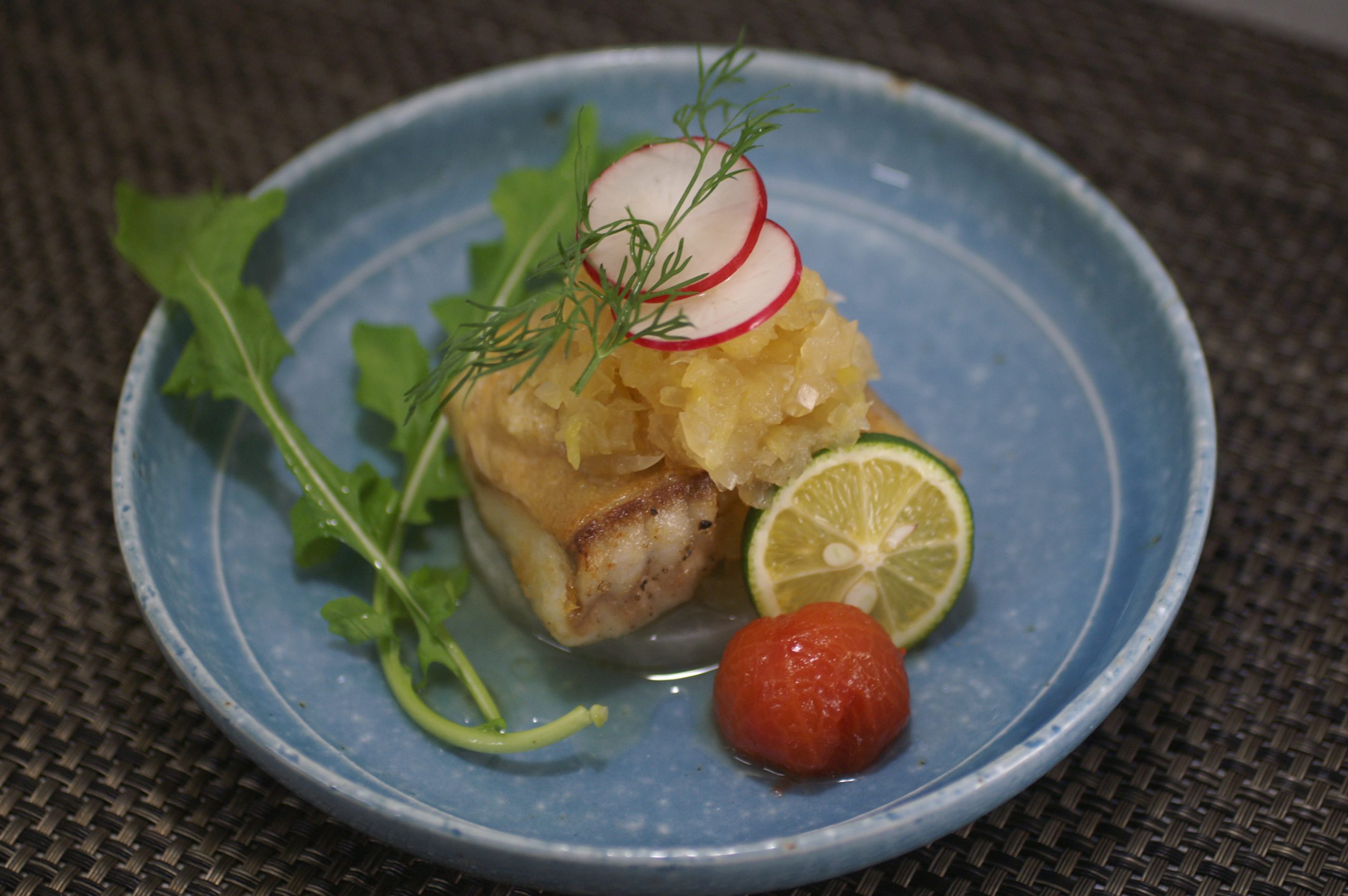 マハタの油焼き おろし掛け パイナップル風味 海の恵み 食の底力 Japan 公式レシピサイト