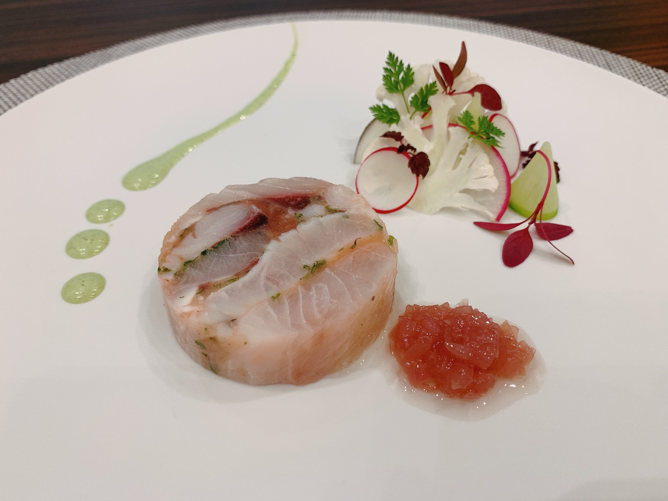 シマアジのミキュイ 梅風味のマルブレ仕立て 海の恵み 食の底力 Japan 公式レシピサイト