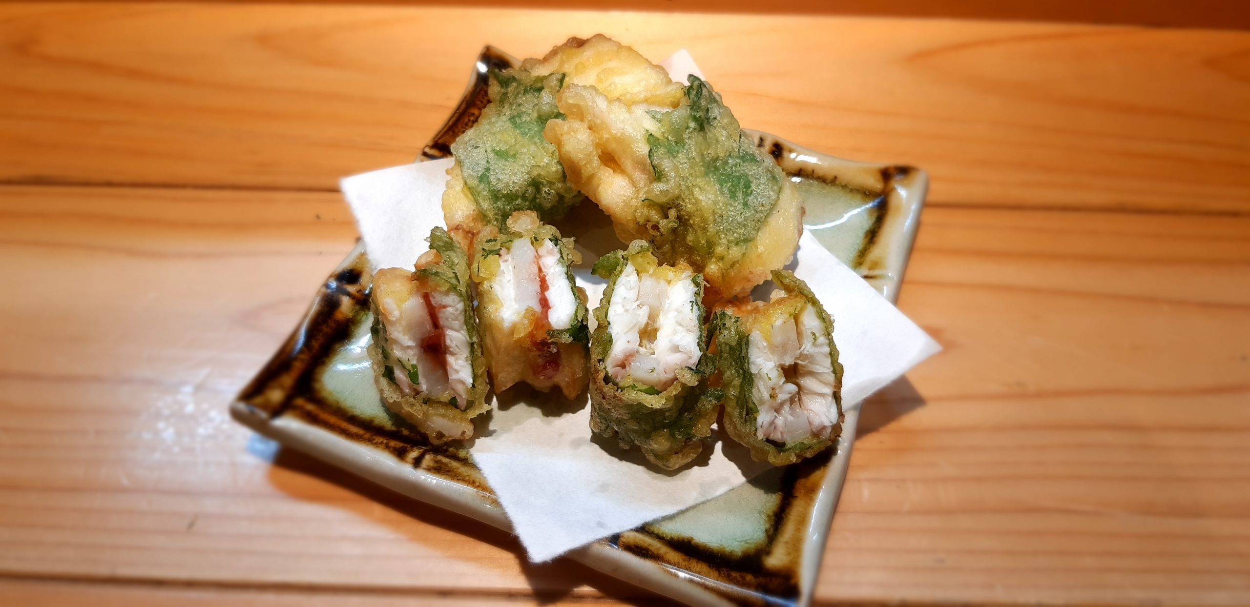 シマアジとれんこんの大葉挟み揚げ 梅肉 柚子胡椒 海の恵み 食の底力 Japan 公式レシピサイト
