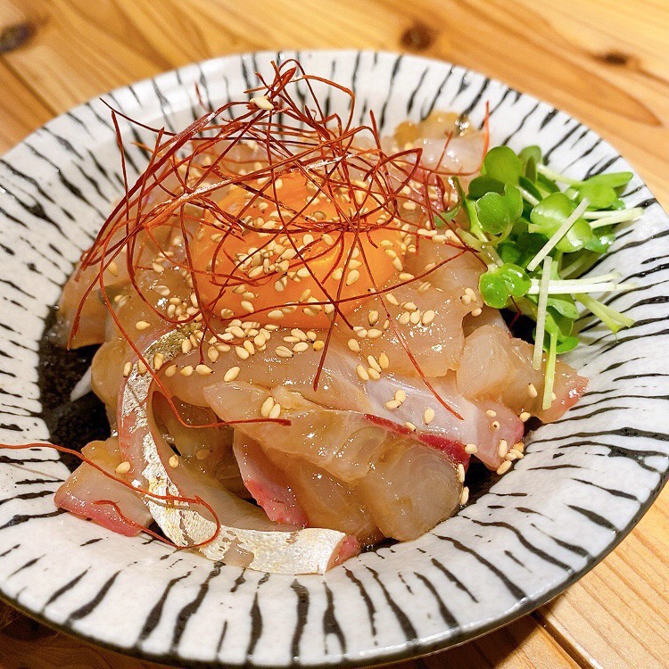 大分産しまあじのユッケ風 海の恵み 食の底力 Japan 公式レシピサイト