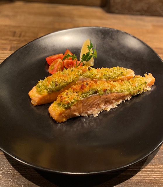 サーモンの香草パン粉焼き バジルマヨネーズソース 海の恵み 食の底力 Japan 公式レシピサイト