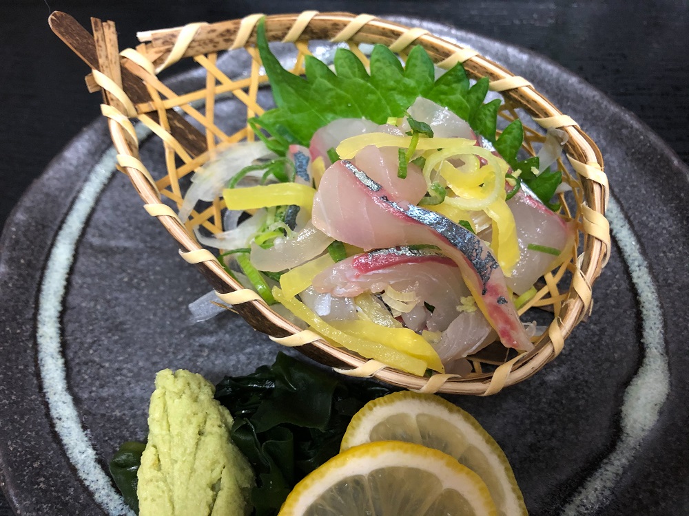 シマアジの昆布〆たくあん和え 海の恵み 食の底力 Japan 公式レシピサイト