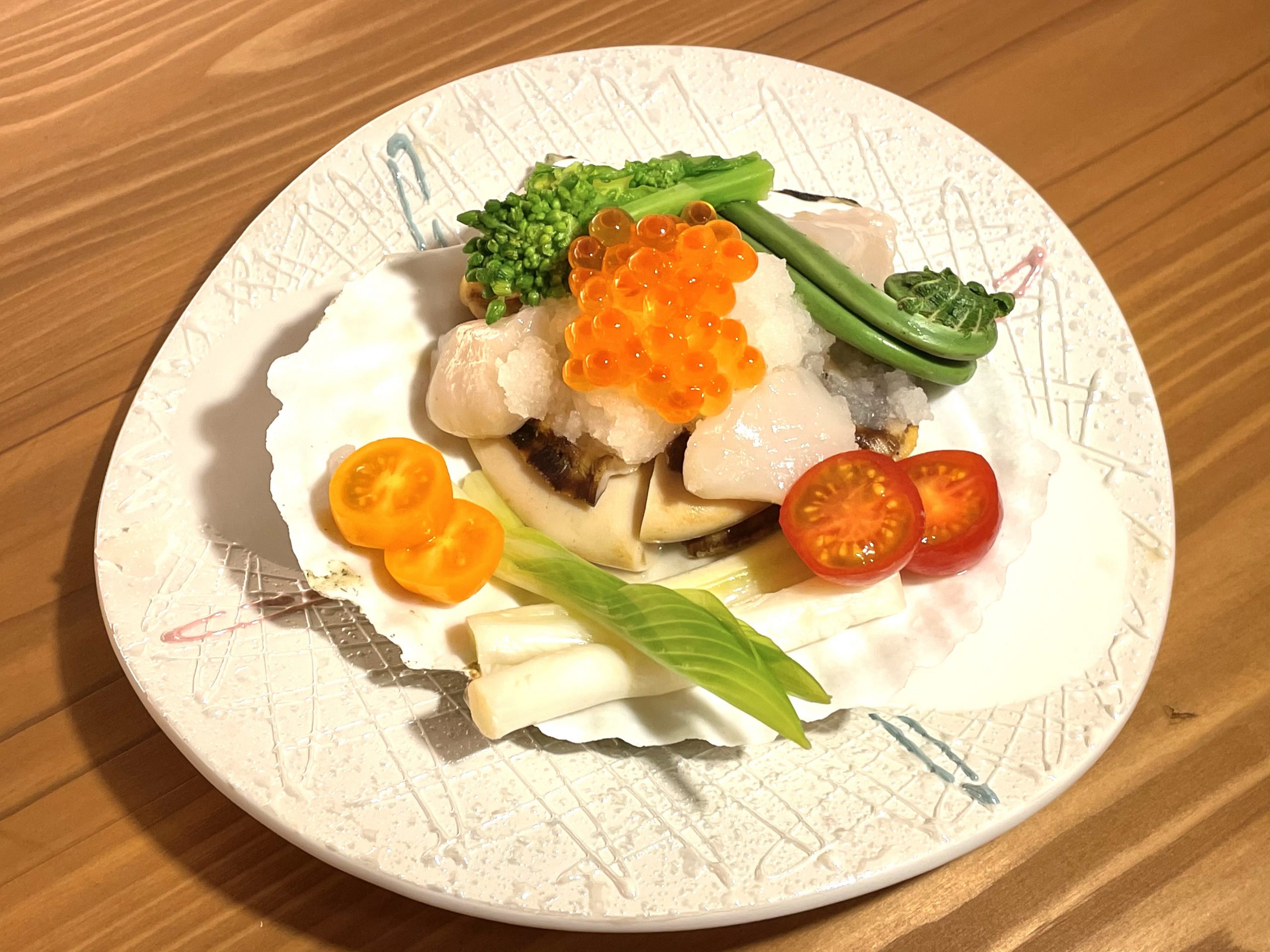 春野菜と帆立貝みぞれ酢掛け 酢の物 海の恵み 食の底力 Japan 公式レシピサイト