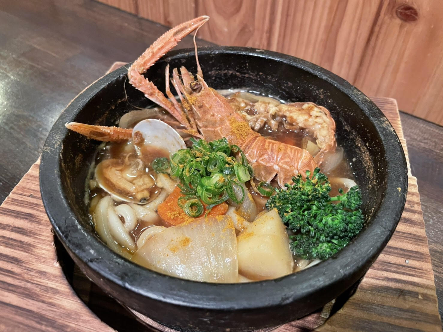 アカザエビの石焼きカレーうどん 海の恵み 食の底力 Japan 公式レシピサイト